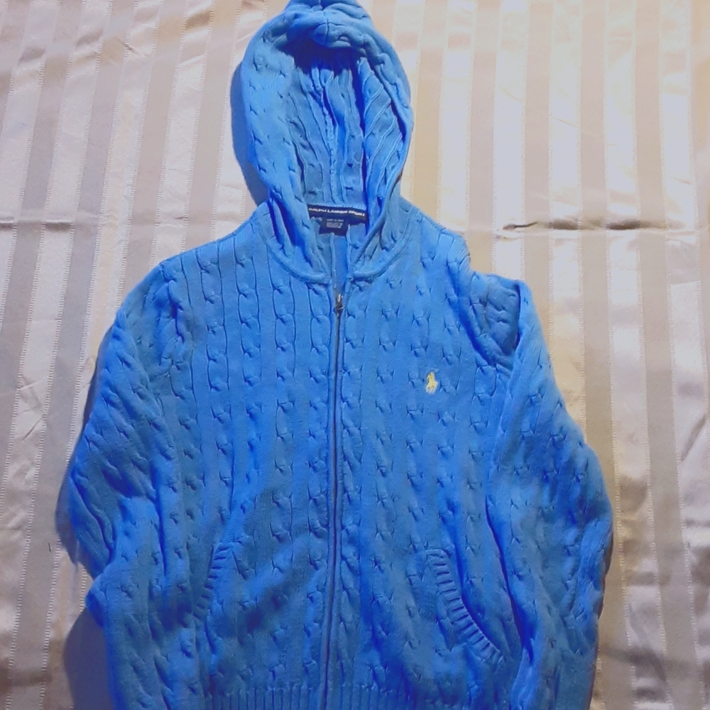 Ralph Lauren Sport zip up knitted hoodie